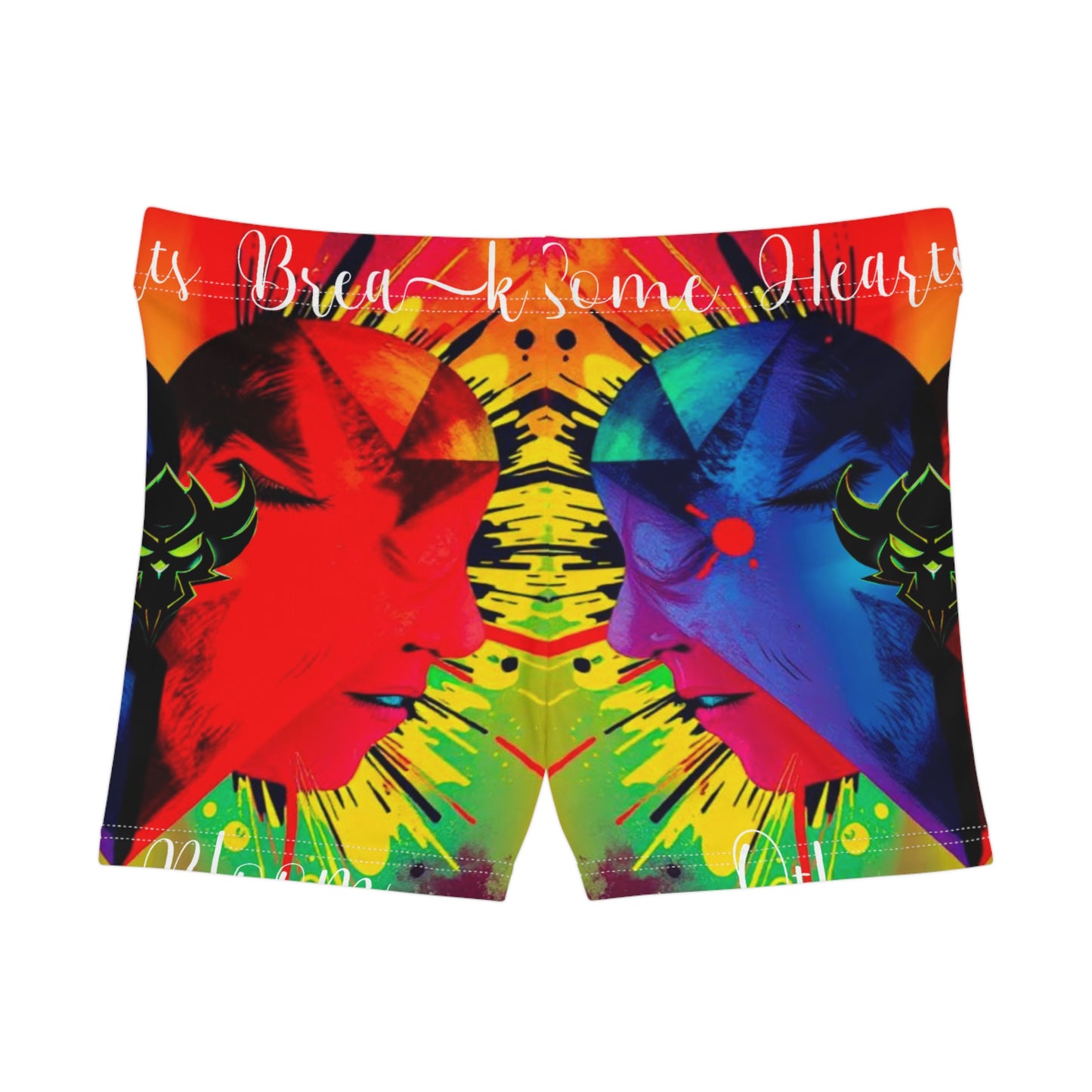 Vibrant "Some Hearts Break, Others Bloom"  Women's Shorts - Colorful Art Design for Fun Summer Vibes