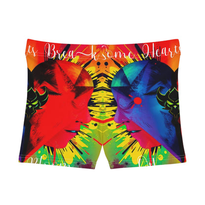 Vibrant "Some Hearts Break, Others Bloom"  Women's Shorts - Colorful Art Design for Fun Summer Vibes