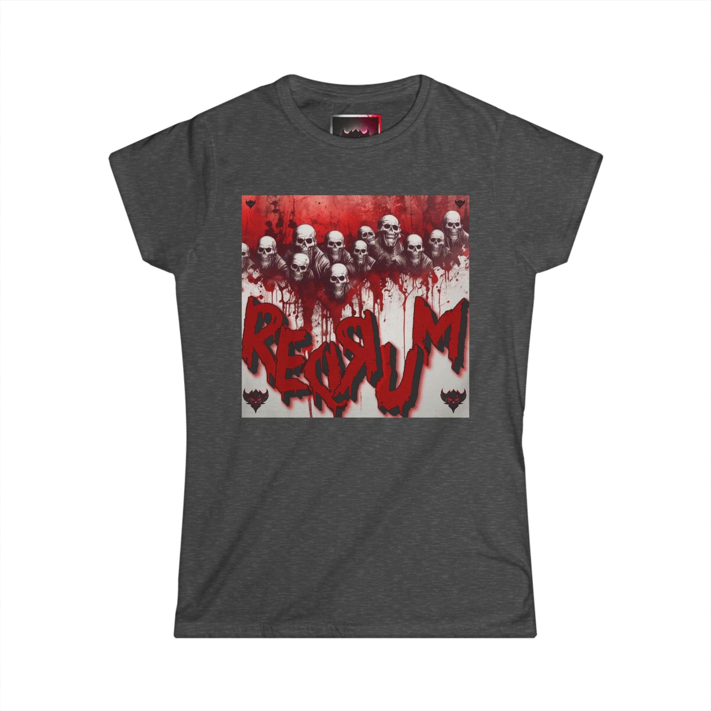 Redrum Horror-Themed Women's Heavy Cotton T-Shirt- Perfect for Halloween and Horror Fans