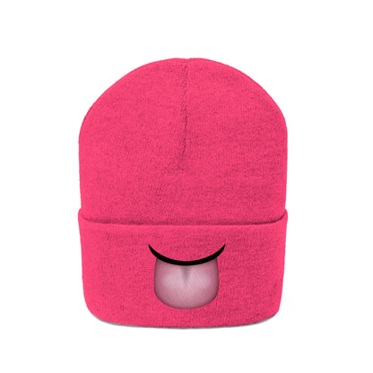 "Tongue Emoji" Knit Beanie