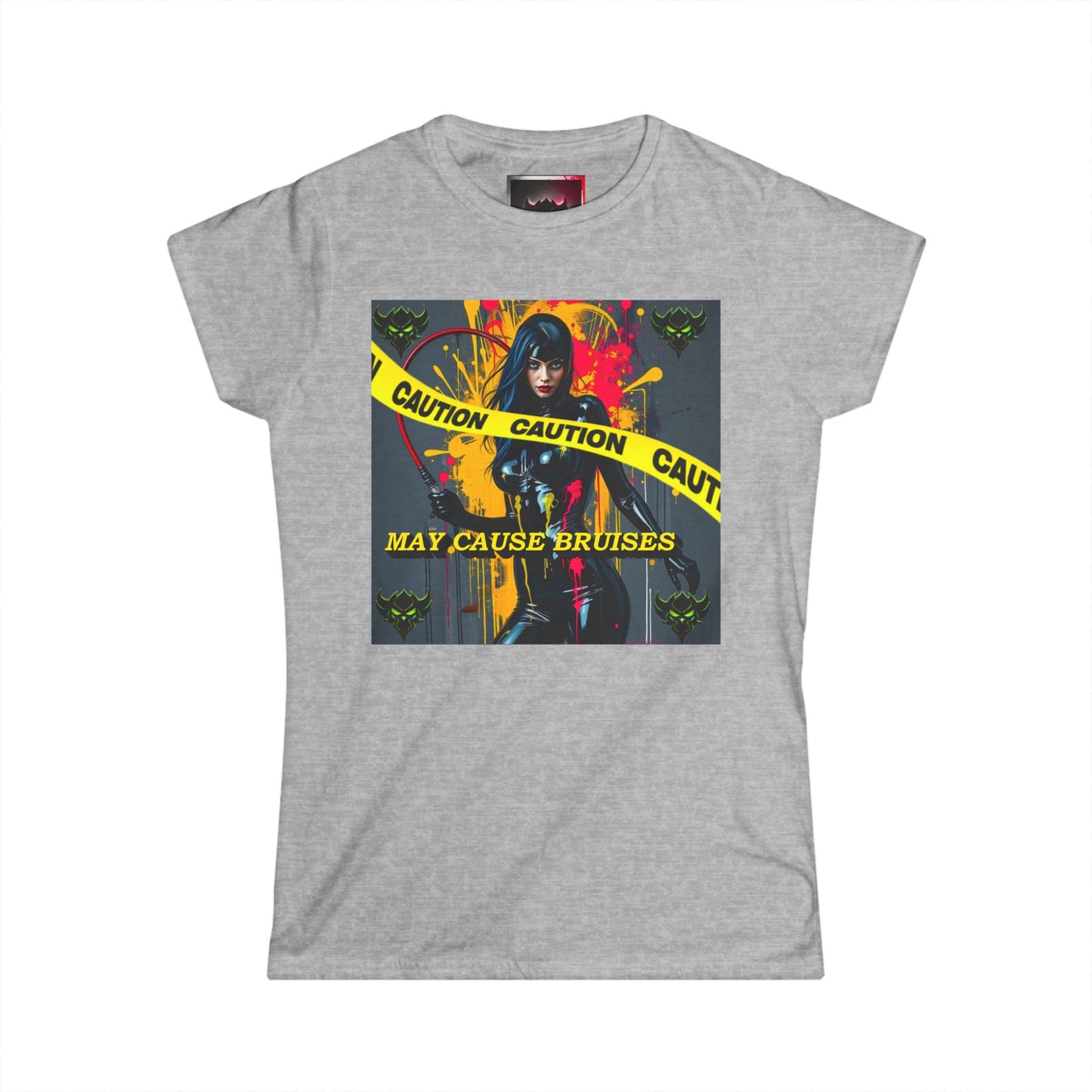 "Caution May Cause Bruises" Graphic Women's Tee - Softstyle Casual Shirt