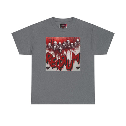 Redrum Horror-Themed Unisex Heavy Cotton T-Shirt- Perfect for Halloween and Horror Fans