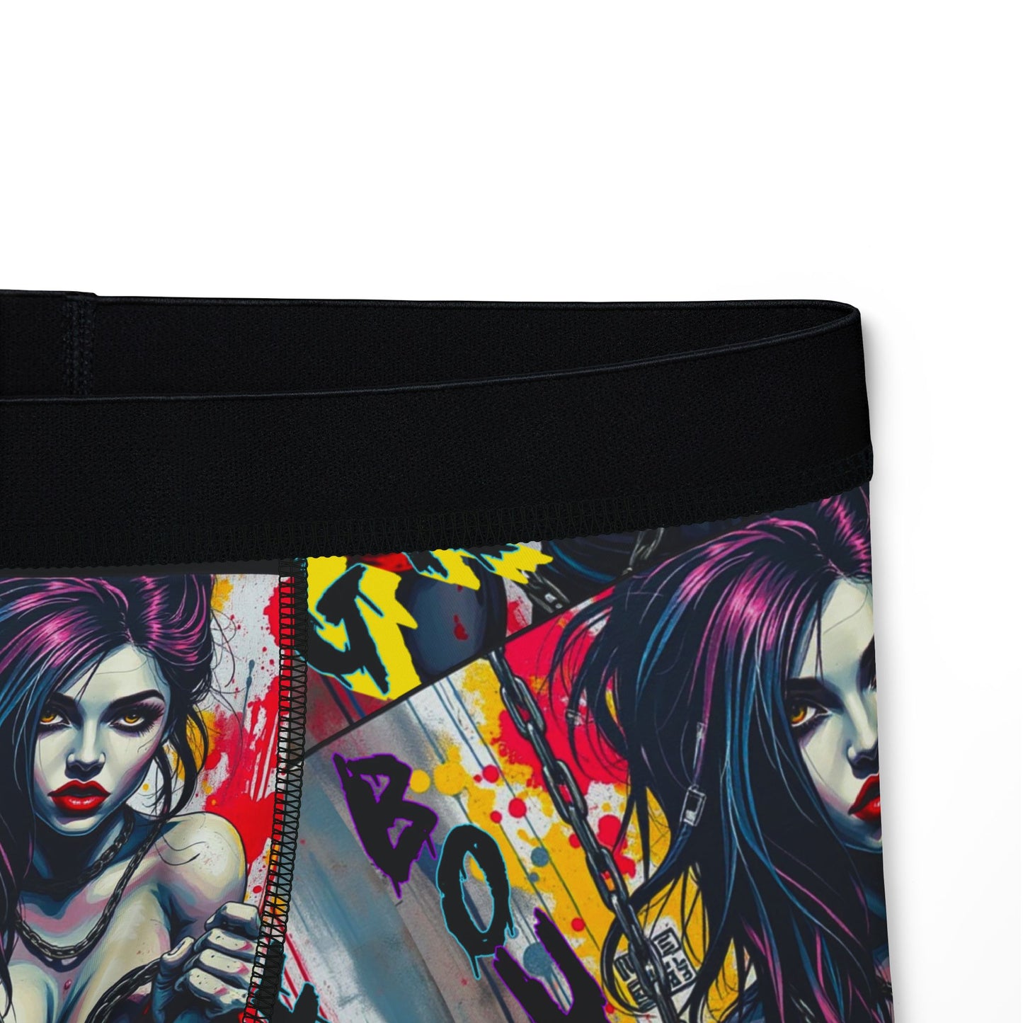 "Bound to Greatness" Bold Graphic Men's Boxers - Edgy Art Design for Comfort & Style