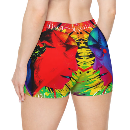 Vibrant "Some Hearts Break, Others Bloom"  Women's Shorts - Colorful Art Design for Fun Summer Vibes