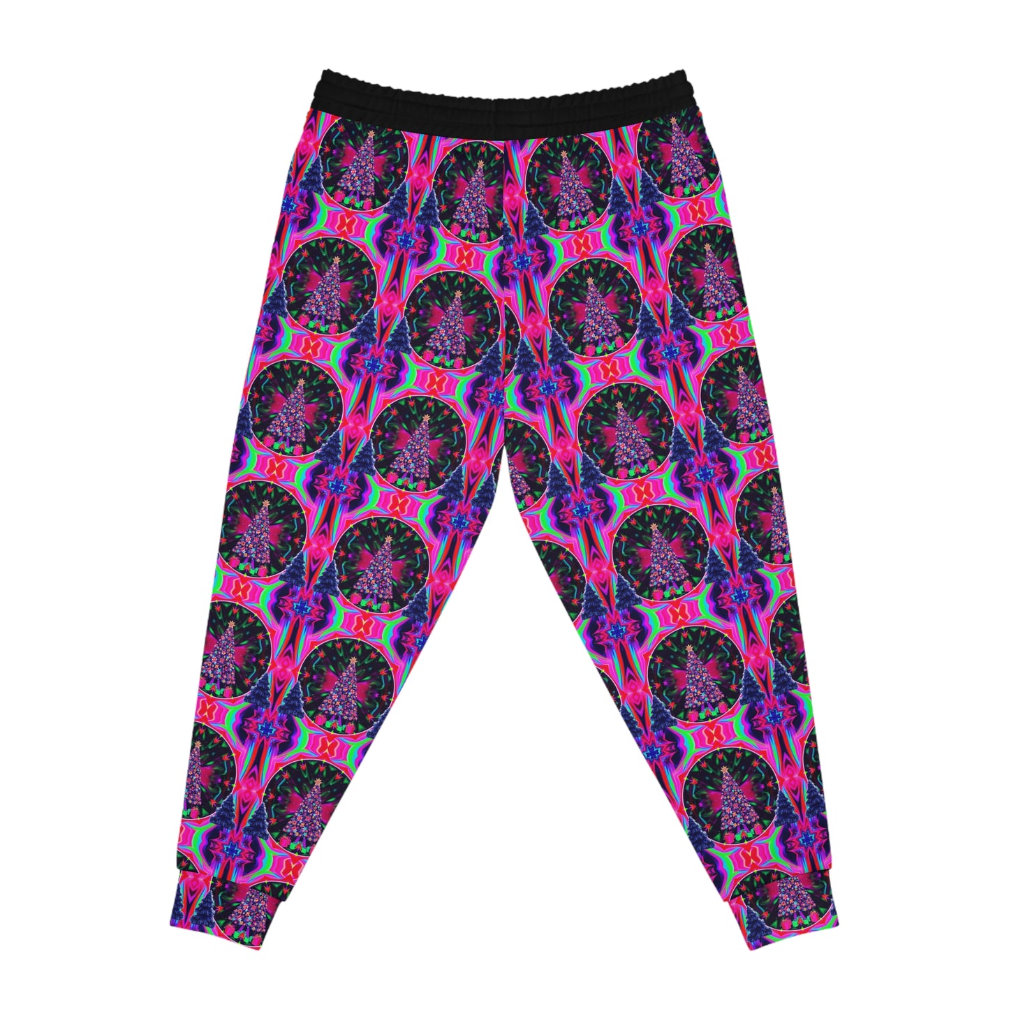 Vibrant Christmas Tree Athletic Joggers - Stylish and Comfortable Activewear