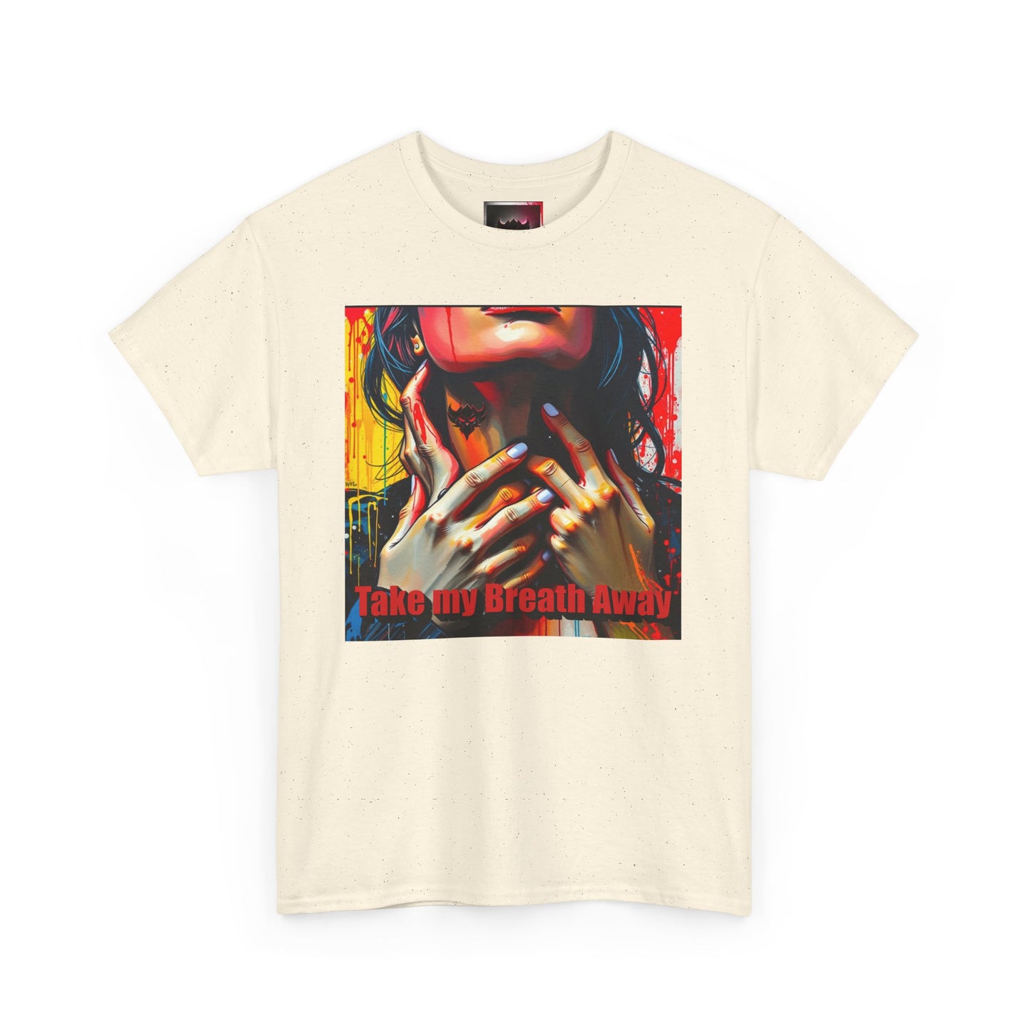 Artistic Unisex Heavy Cotton Tee - 'Take My Breath Away' Design