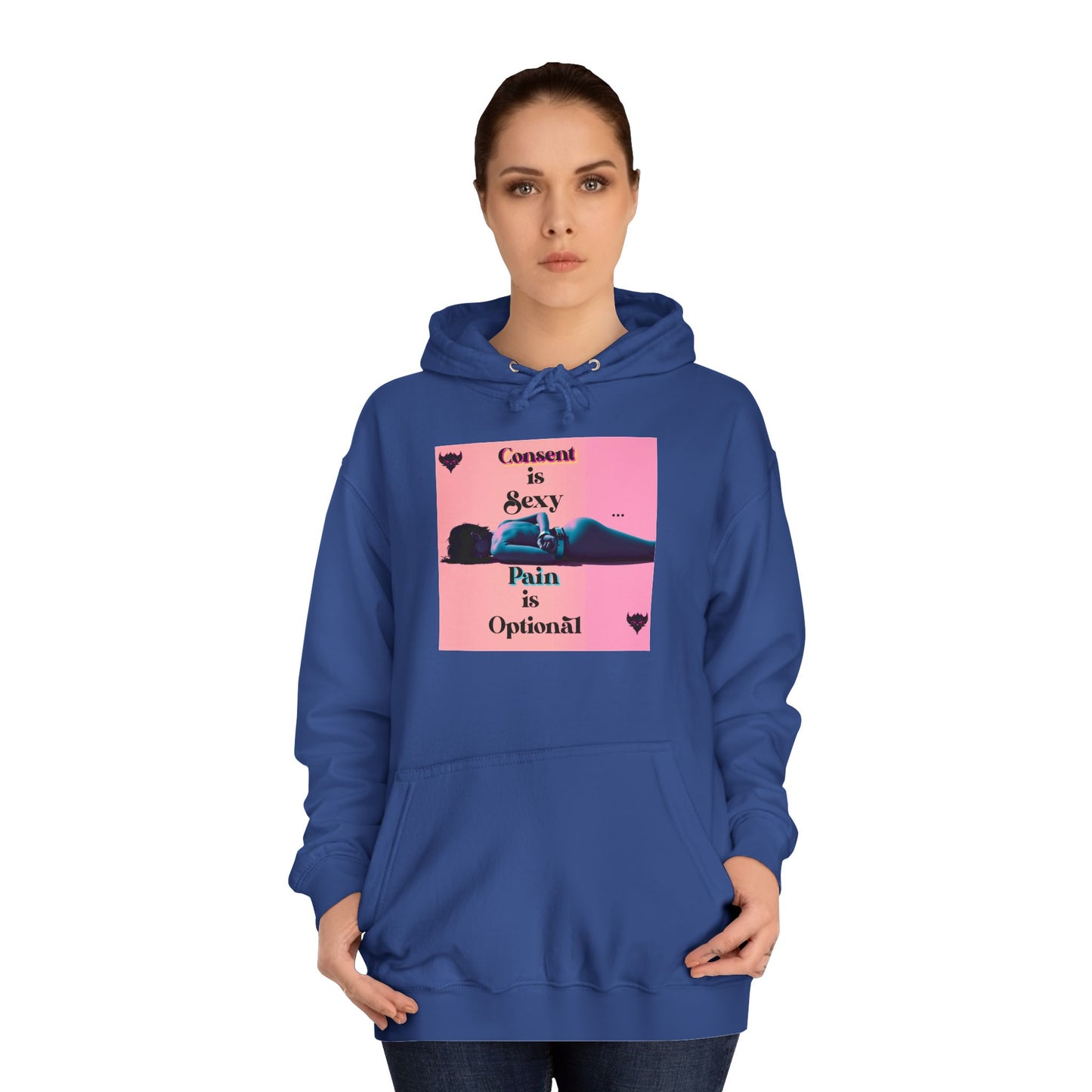 Unisex College Hoodie - "Consent is Sexy, Pain is Optional" - Empowering Streetwear for Modern Audiences