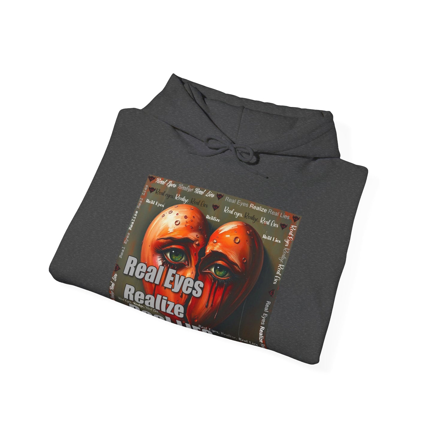 Unisex Hoodie with "Real Eyes Realize Real LIES" Graphic - Trendy Streetwear