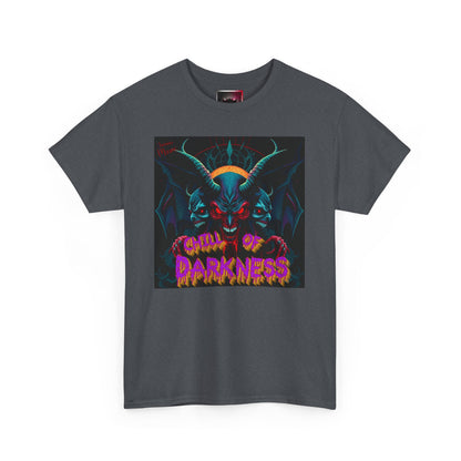 Embroidered Heavy Cotton T-Shirt - "Chill of Darkness" Monster Graphic