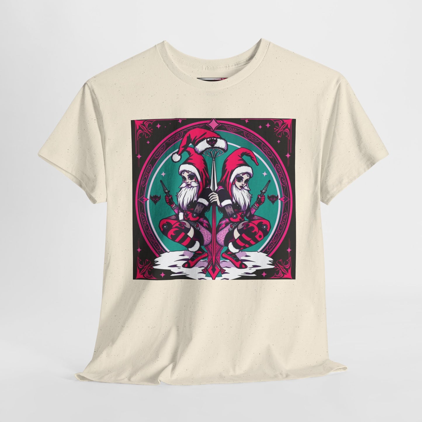 Colorful Holiday Elves Unisex Heavy Cotton Tee - Fun & Vibrant Design for Holidays