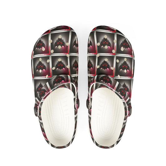 "Ungodly Apparel Logo" Stylish EVA Foam Rubber Clogs with Bold Graphic Design