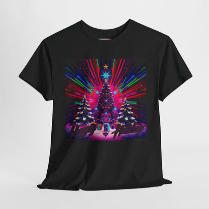 Christmas Tree Lights Unisex Heavy Cotton T-Shirt