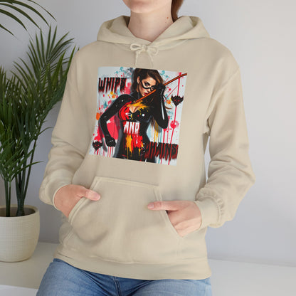 "Whips and Chains" Fierce Art Unisex Heavy Blend™ Hooded Sweatshirt - White