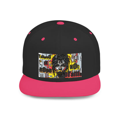 "Tangled in Rope Not Drama" Urban Graphic Flat Bill Snapback Cap - Street Vibe & Bold Design