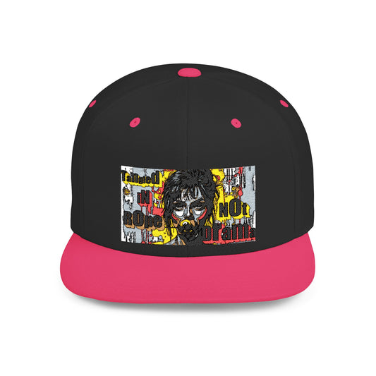 "Tangled in Rope Not Drama" Urban Graphic Flat Bill Snapback Cap - Street Vibe & Bold Design