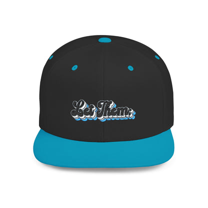 "Let Them;" Wave Flat Bill Snapback Hat - Stylish Beach Vibes for Summer Adventures
