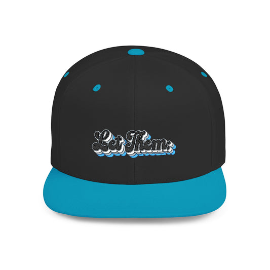 "Let Them;" Wave Flat Bill Snapback Hat - Stylish Beach Vibes for Summer Adventures