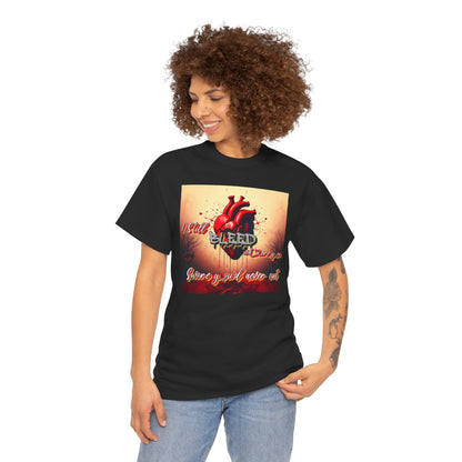 "I Still Bleed Where You Swore You'd Never Cut" Heart & Soul Unisex Heavy Cotton Tee - Bold Graphic Design