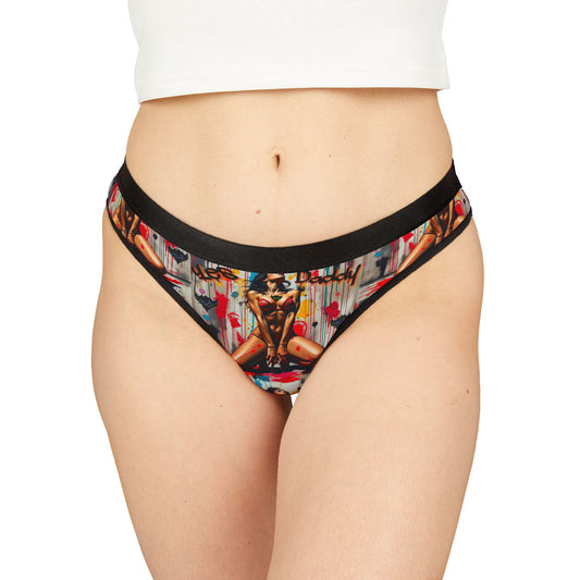 Sexy Graphic Women's Thongs - 'Yes Daddy' Design