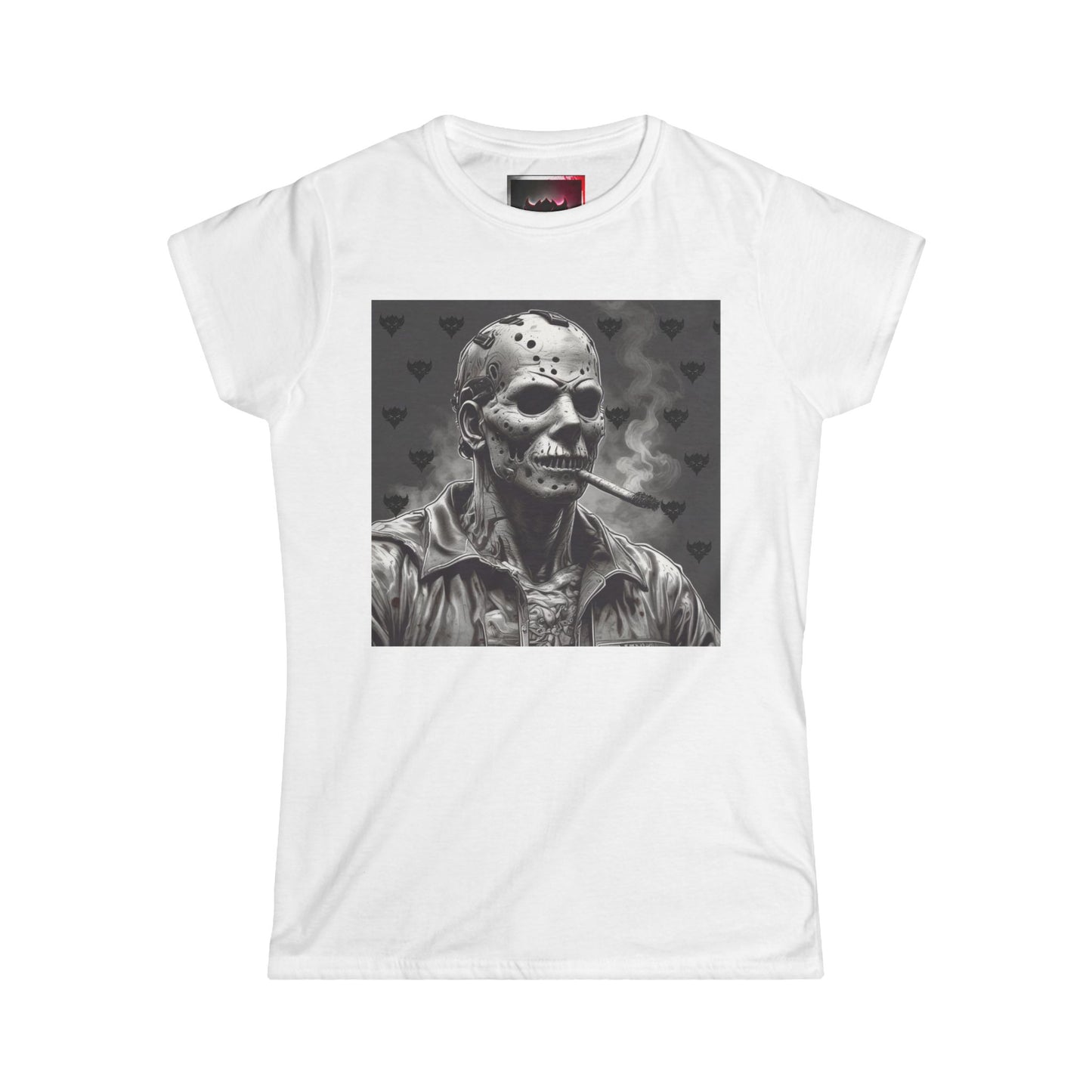 Hockey Mask Smoking Tee - Unisex Heavy Cotton T-Shirt