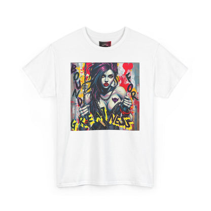 Unisex Heavy Cotton Tee - Empowering Art Graphic Tee with "Bound for Greatness" Design