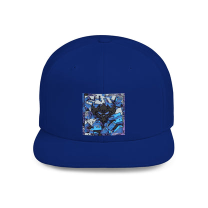 "Ungodly Rolling" Stylish Flat Bill Snapback Hat with Bold Graphic Design