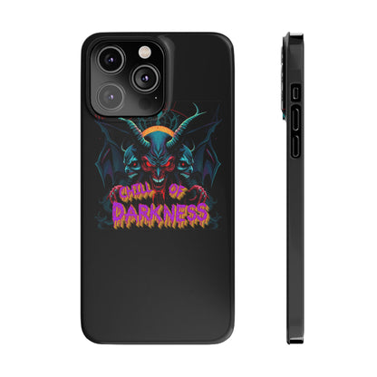 Chill of Darkness Slim Phone Case - Gothic Demon Design