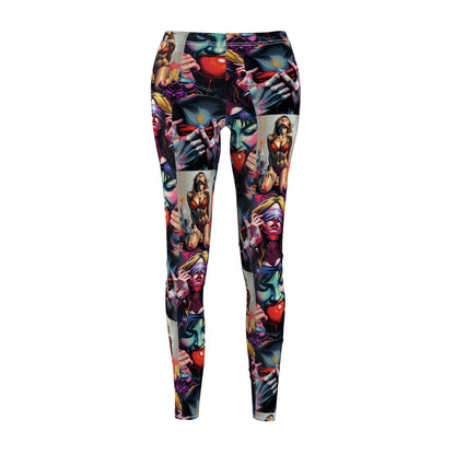 "Ungodly Kinks" Vibrant Women's Graphic Leggings - Casual Fashion for Everyday Adventures