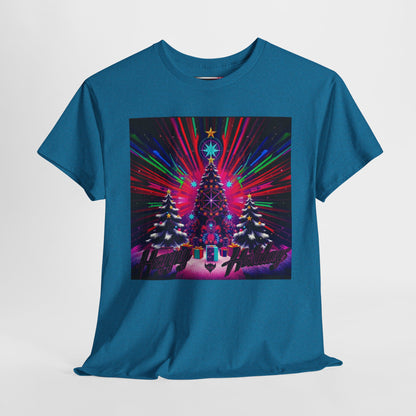 Christmas Tree Lights Unisex Heavy Cotton T-Shirt