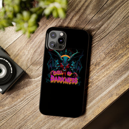 Chill of Darkness Slim Phone Case - Gothic Demon Design