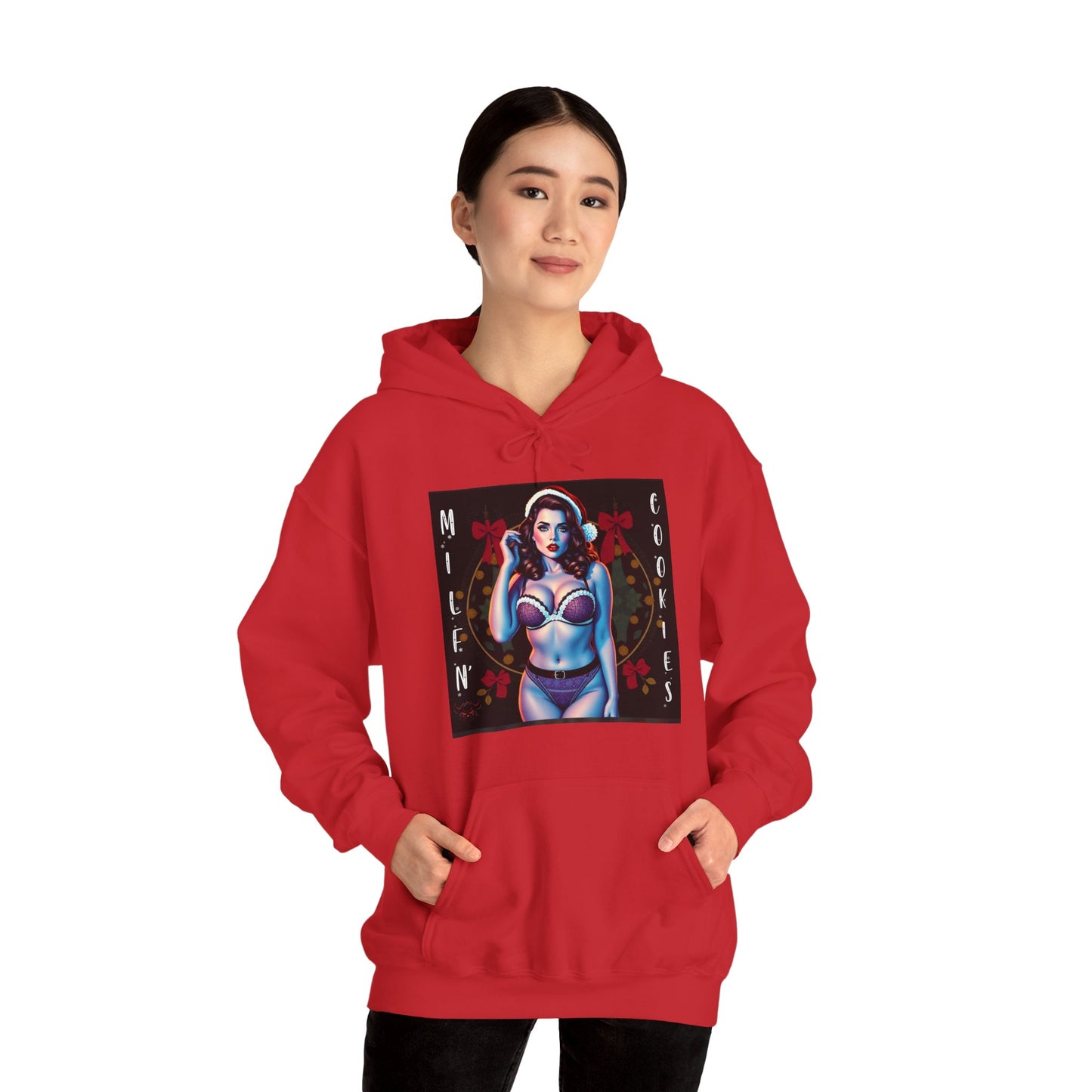 Milf N' Cookies Unisex Heavy Blend™ Hooded Sweatshirt - Cozy Graphic Hoodie for Cookie Lovers