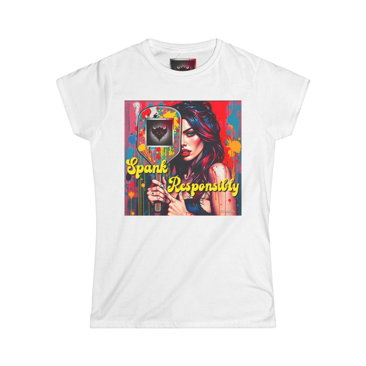 Women's Softstyle Tee - "Spank Responsibly" Graphic Tee for Bold Expressions