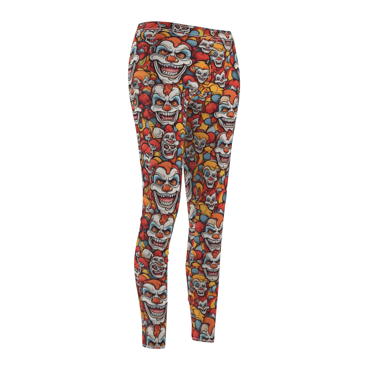 Funky Clown Print Casual Leggings for Women - Trendy Everyday Wear