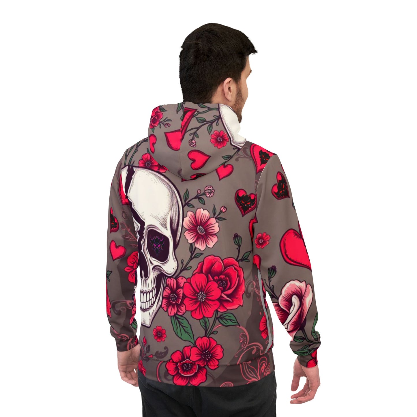 Bold Skull & Floral Athletic Hoodie for Trendsetters