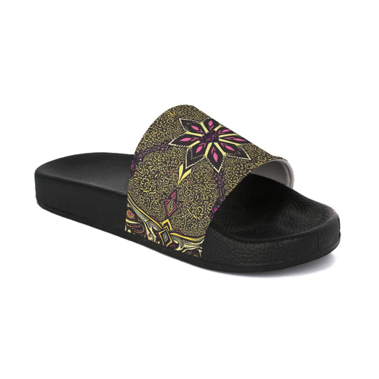 Stylish Women's Slide Sandals with Vibrant Floral Design