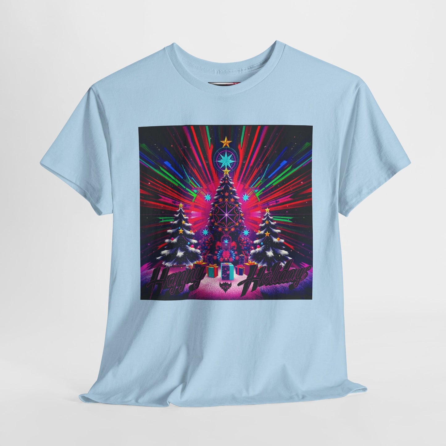 Christmas Tree Lights Unisex Heavy Cotton T-Shirt