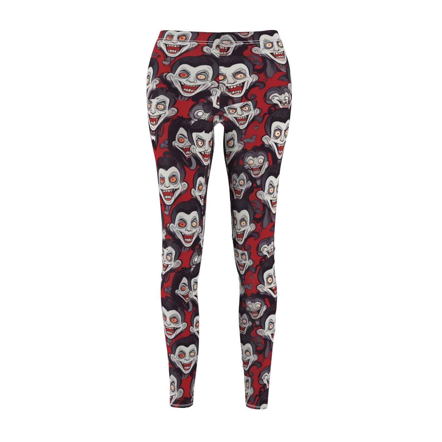 Women's Halloween Vampire Print Leggings - Fun & Spooky Activewear