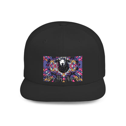 "Black Sheep" Colorful Artistic Flat Bill Snapback Hat - Unique Design for Fashion Lovers
