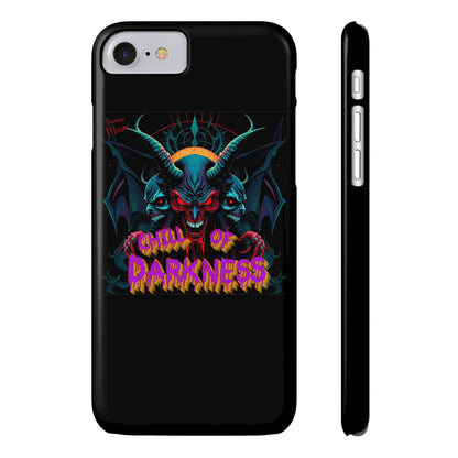 Chill of Darkness Slim Phone Case - Gothic Demon Design