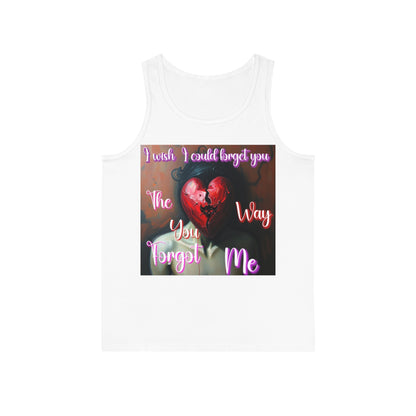 Emotional Unisex Softstyle™ Tank Top - "I Wish I Could Forget You" Design