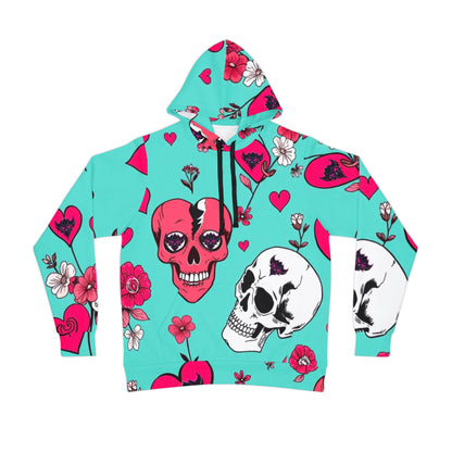 Unique Floral Skull Athletic Hoodie - Perfect for Casual Wear and Celebrations