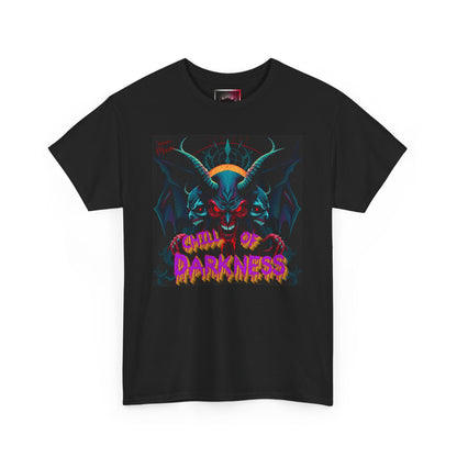 Embroidered Heavy Cotton T-Shirt - "Chill of Darkness" Monster Graphic