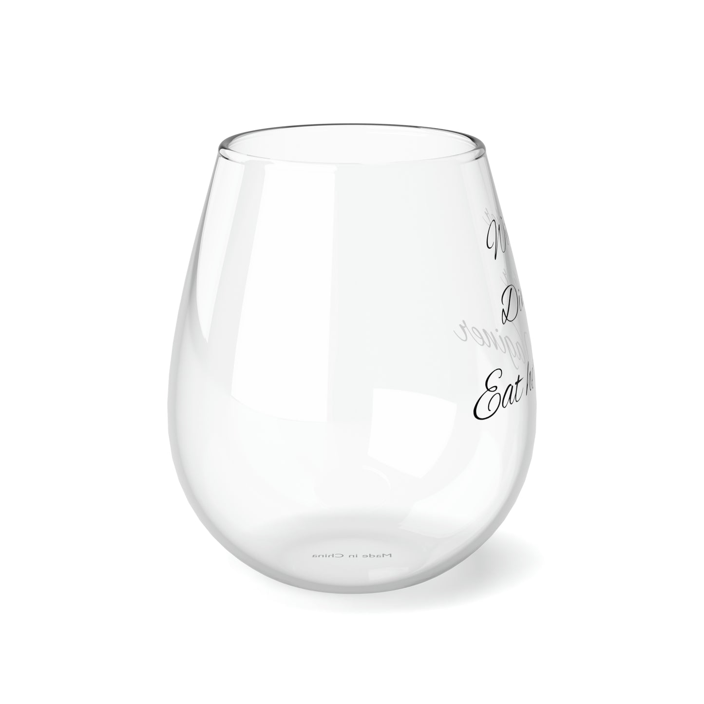 Wine Her. Dine Her. Eat Her Vaginer-Stemless Wine Glass, 11.75oz