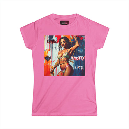 "Knotty Life" Women's Softstyle Tee - Fun Graphic Tee for Everyday Wear