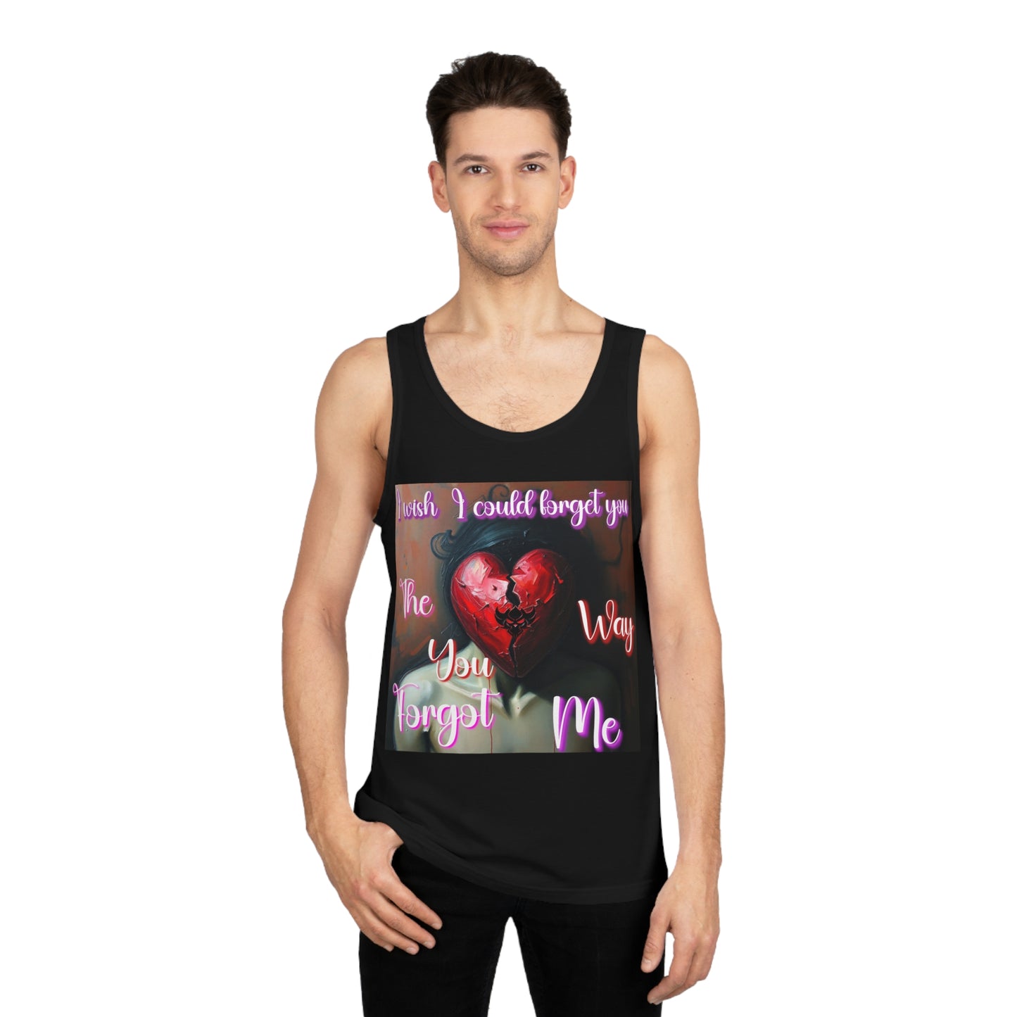 Emotional Unisex Softstyle™ Tank Top - "I Wish I Could Forget You" Design