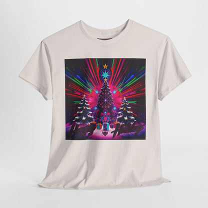 Christmas Tree Lights Unisex Heavy Cotton T-Shirt