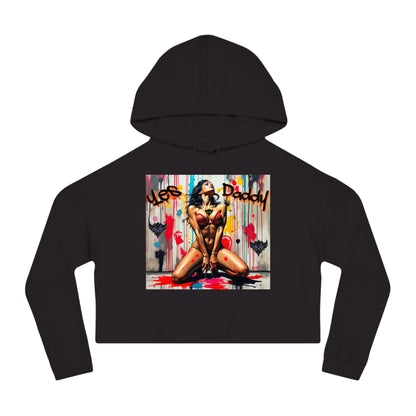 Bold Women’s Cropped Hooded Sweatshirt - "Yes Daddy" Design