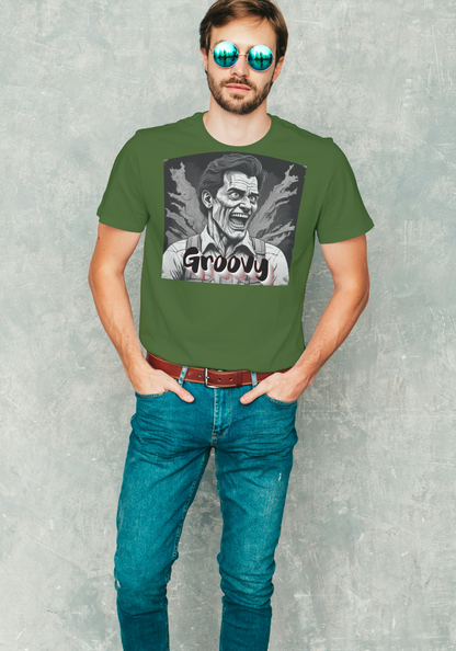 Groovy Unisex Heavy Cotton TShirt- Perfect for Retro Vibes and Halloween Celebrations