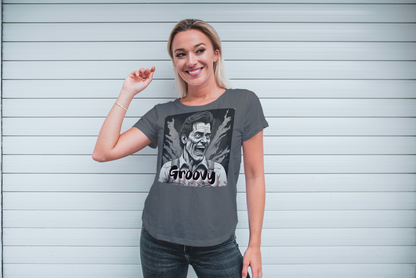 Groovy Women's Heavy Cotton TShirt- Perfect for Retro Vibes and Halloween Celebrations