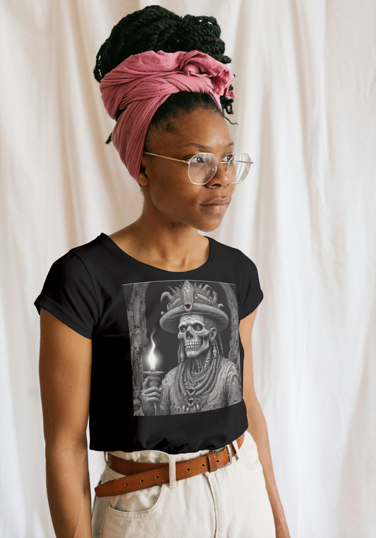 Mystical Hoodoo Skeleton Graphic Women's Heavy Cotton T-Shirt